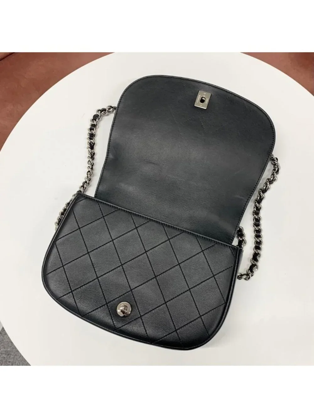 Chanel Quilted CC Logo Calfskin Top Handle